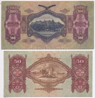 1930. 100P + 1932. 50P + 1936. 10P + 1941. 20P mindegyik hamis nyilaskeresztes "Parancsnokság M...