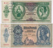 1930. 100P + 1932. 50P + 1936. 10P + 1941. 20P mindegyik hamis nyilaskeresztes "Parancsnokság M...