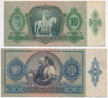 1930. 100P + 1932. 50P + 1936. 10P + 1941. 20P mindegyik hamis nyilaskeresztes "Parancsnokság M...