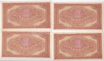 1920. 2K "2aa" (4x) sorszámkövetők T:I,I-