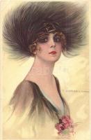 Italian Art Deco art postcard s: T. Corbella