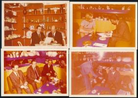 cca 1960 Magyar porcelánkiállítás, 13 db fotó, 9×13 cm