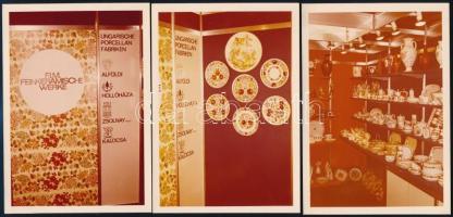 cca 1960 Magyar porcelánkiállítás, 13 db fotó, 9×13 cm