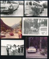 cca 1960-1970 27 db autós, buszos fotó, egy részük feliratozva, különböző méretben