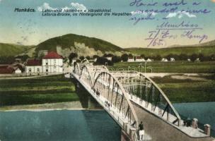 Munkács, Mukacheve, Mukacevo; Latorca híd, Kárpátok / bridge, mountains (EK)