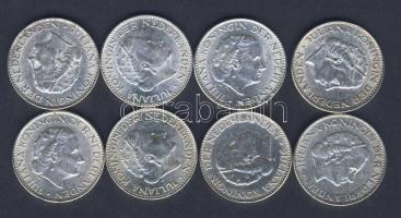 Hollandia 1964-67. 1G Ag (8x) 4klf évszámmal T:1/2,2