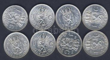 Hollandia 1964-67. 1G Ag (8x) 4klf évszámmal T:1/2,2