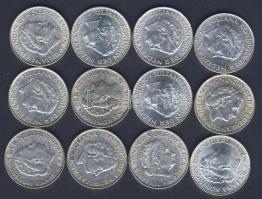 Hollandia 1964-67. 1G Ag (12x) 4klf évszámmal T:1/2,2