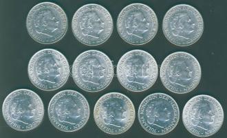 Hollandia 1964-67. 1G Ag (13x) 3klf évszámmal T:1/2,2