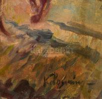 Kolozsváry jelzéssel: Vágtató nyilasok. Olaj, sérült, vászon, keretben, 60×80 cm