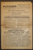 Népszava napilap 1956 okt 26-iki száma
