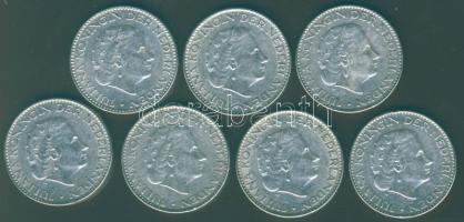 Hollandia 1954-65. 1G Ag (7x) klf évszámokkal T:2