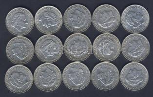 Hollandia 1955-57. 1G Ag (15x) 3klf évszámmal T:2