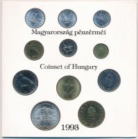 1993. 10f-200Ft (11xklf) forgalmi sor dísztokban, benne 200Ft Ag "MNB" T:BU
Adamo FO26.2