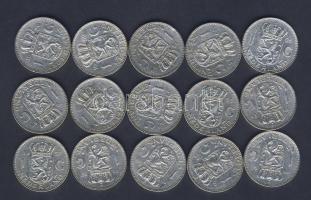 Hollandia 1955-57. 1G Ag (15x) 3klf évszámmal T:2