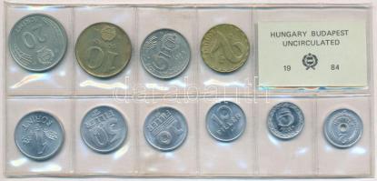 1984. 2f-20Ft (10xklf) érmés forgalmi sor fóliatokban T:BU,1 Adamo FO17