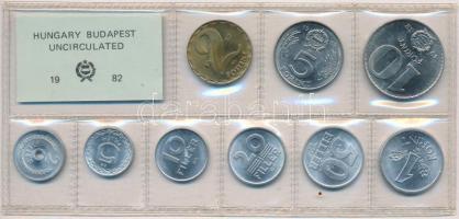 1982. 2f-10Ft (10xklf) érmés forgalmi sor fóliatokban T:1 Adamo FO15