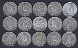 Hollandia 1955-57. 1G Ag (15x) 3klf évszámmal T:2