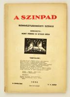 1936 A színpad. Színháztudományi szemle. 2. évf. 3-4. sz. Számos érdekes írással, papírkötésben, jó állapotban.