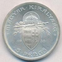 1938. 5P Ag "Szent István" T:2
Adamo P8.1