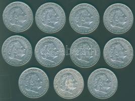 Hollandia 1955-57. 1G Ag (11x) 3klf évszámmal T:2