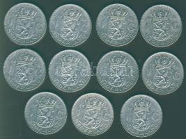 Hollandia 1955-57. 1G Ag (11x) 3klf évszámmal T:2