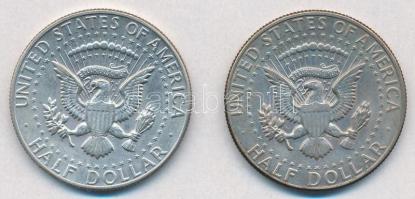 Amerikai Egyesült Államok 1966-1967. 1/2$ Ag "Kennedy" (2x) T:2 patina
USA 1966-1967. 1/2...