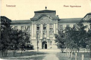 Temesvár, Timisoara; Állami főgimnázium. Gerő Manó kiadása, W. L. Bp. 2040. / grammar school (EK)