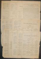 1942-1944 tiszti címtár töredéklapok 13db