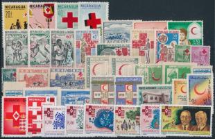 1946-1996 Vöröskereszt motívum 40 klf bélyeg, közte sorok, 1946-1996 Red Cross motive 40 stamps with sets