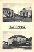 Gálszécs, Secovce; Ternava ul., Okresny súd. / Ternava utca, L. Friedman, Eugen Klein üzletei, Járásbíróság. Lázár Birnbaum kiadása / street view, shops, court (EK)