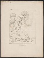 cca 1830 Nepomuk Muxel (1790-1870): Schidone. Rézkarc, papír, jelzett a dúcon, 24x18 cm