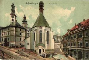 Selmecbánya, Banska Stiavnica; Kossuth tér. Joerges kiadása / square (EK)