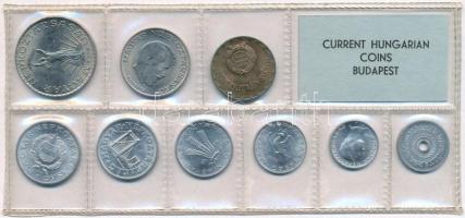 1975. 2f-10Ft (9xklf) érmés forgalmi sor fóliatokban T:1 patina Adamo FO8