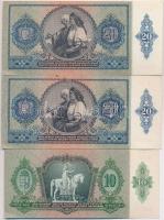 6db-os vegyes magyar pengő bankjegy tétel, közte adópengők is T:II-,III szép papír