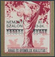 1903 Virág és gyümölcs kiállítás Nemzeti Szalon levélzáró R