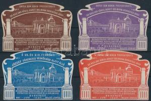 1907 Nemzetközi Sütőipari kiállítás 4 klf levélzáró