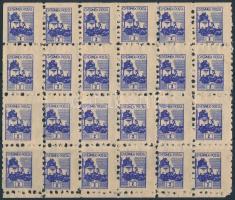 1930 Gyermekposta kék 2f 24-es tömb