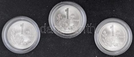 Kína 1991-1999. 1Y Ni-acél (10xklf) "Kínai Birodalom" sorozat darabjai dísztokban: "K...