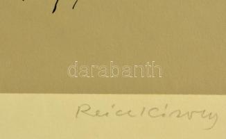 Reich Károly (1922-1988):  Daphnis és Khloé. Szitanyomat, papír, jelzett, 31,5×22,5 cm