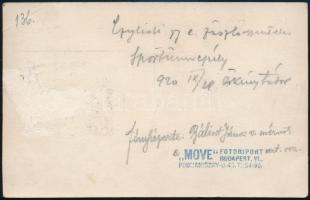 1920 Örkénytábor, Zászlószentelési sportünnepély, hátoldalon feliratozott, pecséttel jelzett fotó, f...