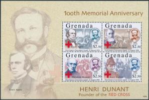 Henri Dunant halálának 100. évfordulója kisív, Centenary of Henri Dunant's death minisheet