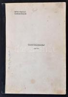 1973 Színészlista 1973/74. a Magyar Televízió belső használatra szánt példánya, gépirat, félvászon k...