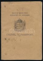 1927 Bp., Magyar Királyság által kiállított fényképes útlevél / Hungarian passport