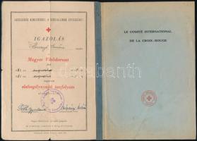 1951-1959 Vöröskereszttel kapcsolatos levelezőlapok, igazolás, kiadvány, stb, 4 db