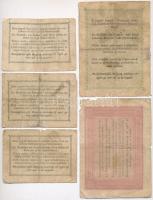 1848. 2Ft + 5Ft mindkettő hamis felülbélyegzéssel + 1849. 30kr (3x) T:III-