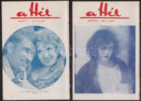 1930 A Hét című, színházzal, mozival foglalkozó képes hetilap 5 db száma (22, 23, 26-27, 41, 42)