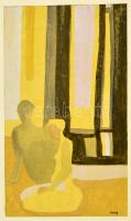 Sassy jelzéssel: Ablak előtt. Akvarell, papír, 31×19 cm