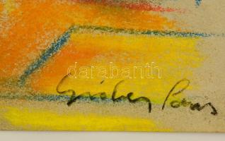 Gráber jelzéssel: Olvasó férfi. Pasztell-szén, papír, 30×42 cm