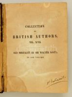 Scott, Walter: Old Mortality. Leipzig, 1846, Bernhard Tauchnitz. Sérült félbőr kötésben.